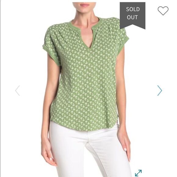 Lucky Brand
Patterned Split Neck T-Shirt - Picture 1 of 6